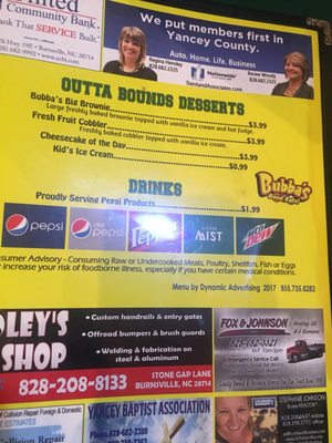 Menu photo 5 Bubba's Good Eats Burnsville, NC