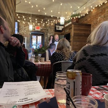 Genitti's Hole-In-the-Wall - One of the actors explaining the order of events - Italian Near Me - Northville, Michigan Genitti's Hole-In-the-Wall - One of the actors explaining the order of events - Italian Near Me - Northville, Michigan