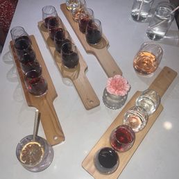 Assorted Red wine flights Assorted Red wine flights