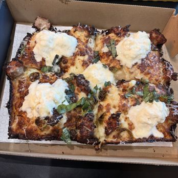 Frico - Island Remix and Sausage and Spice Detroit style. - Pizza Near Me - Sacramento, California
