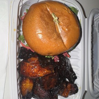Fat Fowl - Curry Shrimp Burger with Sweet Plantains - Caribbean Near Me - Brooklyn, New York Fat Fowl - Curry Shrimp Burger with Sweet Plantains - Caribbean Near Me - Brooklyn, New York