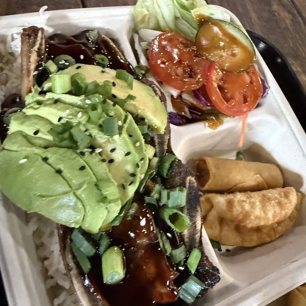 Speakeasy BBQ - Spare rib plate with avocado. - Barbeque Near Me - Norco, California Speakeasy BBQ - Spare rib plate with avocado. - Barbeque Near Me - Norco, California