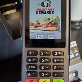 Jimmy John's - a verifone credit card reader - Delis Near Me - Adrian, Michigan
