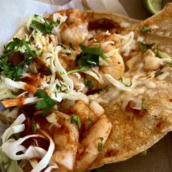 Loqui - Spicy Garlic Shrimp Taco on Corn - Tacos Near Me - Los Angeles, California Loqui - Spicy Garlic Shrimp Taco on Corn - Tacos Near Me - Los Angeles, California
