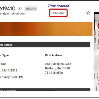 Panera Bread - Ordered at 11:51am.  Order done 12:54pm - - Really?!!!? - Salad Near Me - Bedford, Massachusetts