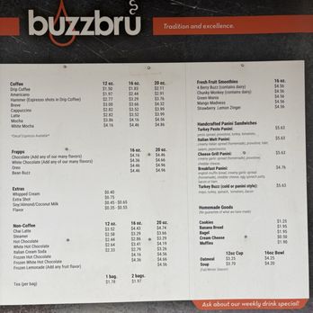 Buzzbru Tremonton - Menu - Coffee & Tea Near Me - Tremonton, Utah