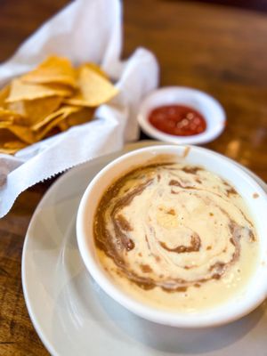 Photo of La Botana Mexican Restaurant - Winston-Salem, NC, US. Cheese and bean dip