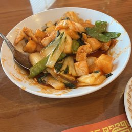 Hawaiian chicken. $14.95 very little chicken mostly sliced up bok choy stems. Hawaiian chicken. $14.95 very little chicken mostly sliced up bok choy stems.