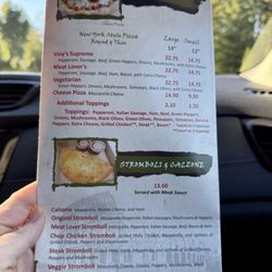 Viny’s Italian Resturant - Menu as of October 2026