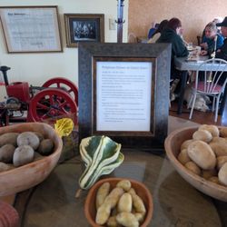 Some of the potatoes for sale that are grown on the property.