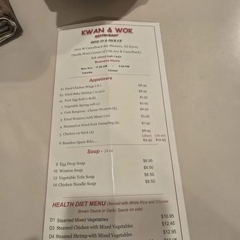 Kwan & Wok Chinese Restaurant - Menu 2024 - Chinese Near Me - Phoenix, Arizona