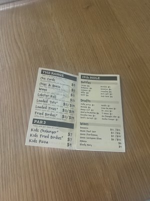Menu photo 5 Back Nine Oxford Oxford, MS