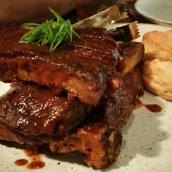Yardbird - St Louis style pork ribs: tender slow-cooked, house bbq sauce ($32) - Southern Near Me - Las Vegas, Nevada Yardbird - St Louis style pork ribs: tender slow-cooked, house bbq sauce ($32) - Southern Near Me - Las Vegas, Nevada