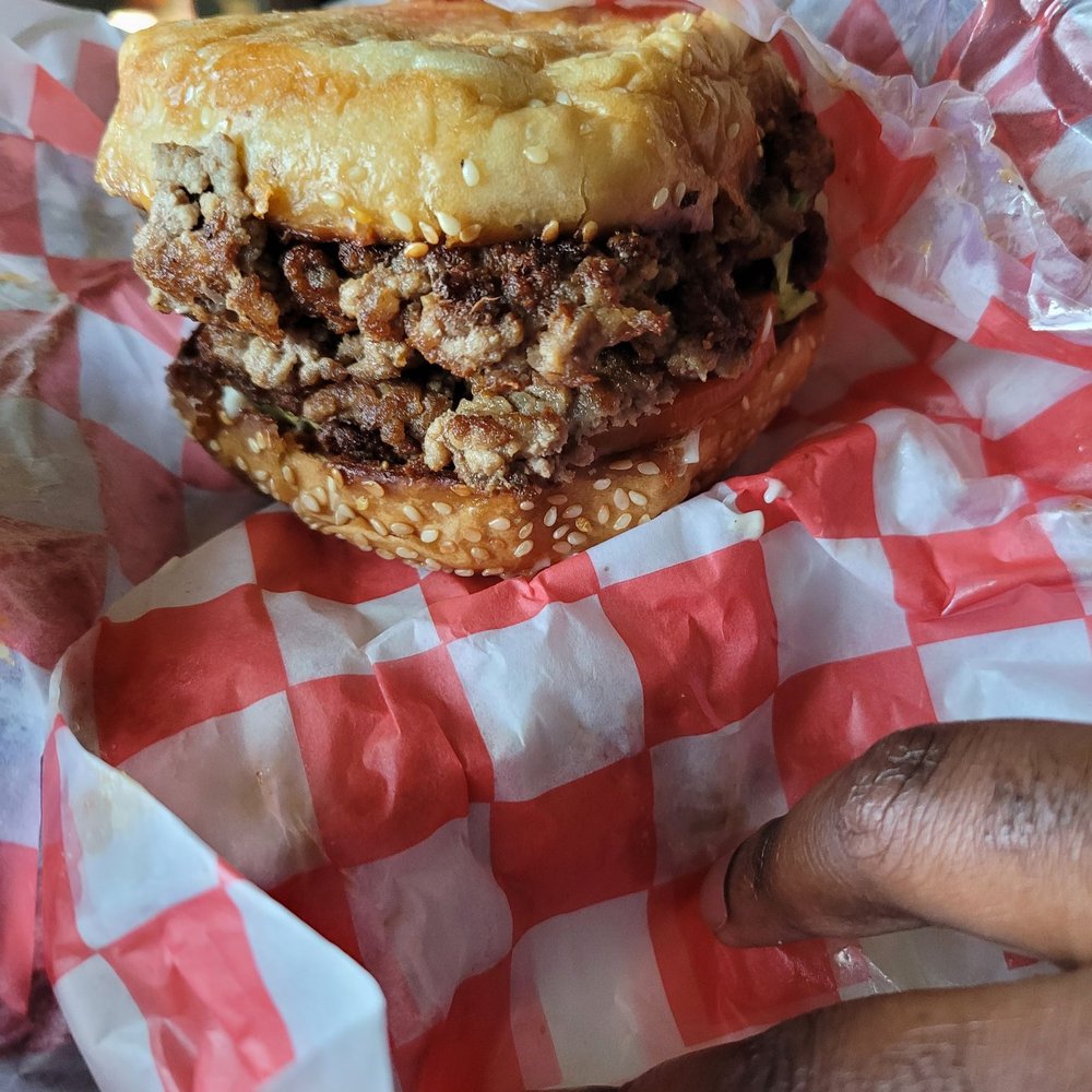 Sky Rocket Burger Frisco - Triple w/o cheese - Burgers Near Me - Frisco, Texas Sky Rocket Burger Frisco - Triple w/o cheese - Burgers Near Me - Frisco, Texas