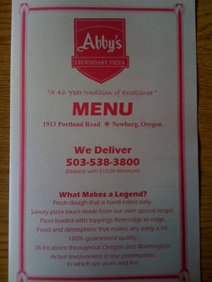 Menu photo 6 Abby's Legendary Pizza Newberg, OR