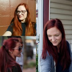 Empire Beauty School - Before - top left, pic used -  bottom left, after - right.