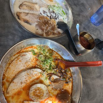 Shiromaru - Top: Classic Tonkotsu (what my friend ordered) Bottom: Red Paitan (my order) - Ramen Near Me - Troy, Michigan Shiromaru - Top: Classic Tonkotsu (what my friend ordered) Bottom: Red Paitan (my order) - Ramen Near Me - Troy, Michigan