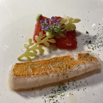 allmine - Watermelon ceviche with rockfish and Lovage - Pizza Near Me - Oceanside, California