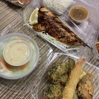 Sen Dai Sushi - Saba Misoyaki Bento with tempura add-on - Japanese Near Me - Milpitas, California Sen Dai Sushi - Saba Misoyaki Bento with tempura add-on - Japanese Near Me - Milpitas, California