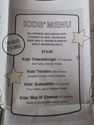 Menu photo 7 Eureka! Roseville, CA