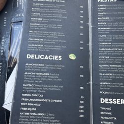 Capricci - Menu