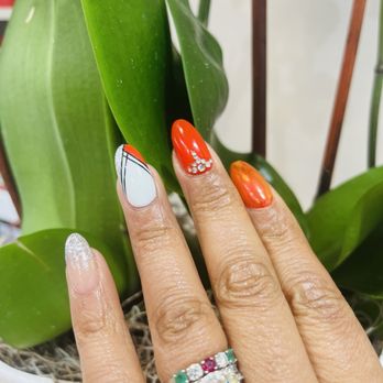 The Nail Corner - Results....with my requested minor alternatives.  I added chrome and reduced the heavy silver on pinky. - Nail Salons Near Me - Woodbridge, Virginia