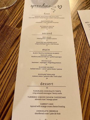 Menu photo 5 Spoonline Bistro Girdwood, AK