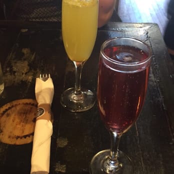 Breakfast Republic - One OJ Mimosa and one cranberry mimosa - Breakfast & Brunch Near Me - San Diego, California Breakfast Republic - One OJ Mimosa and one cranberry mimosa - Breakfast & Brunch Near Me - San Diego, California
