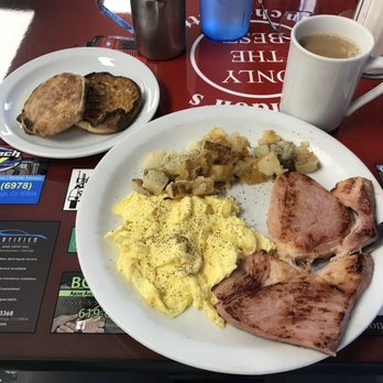 Sheldon's Luncheonette - GREAT HAM STEAK breakfast $10.75 - Breakfast & Brunch Near Me - Colorado Springs, Colorado Sheldon's Luncheonette - GREAT HAM STEAK breakfast $10.75 - Breakfast & Brunch Near Me - Colorado Springs, Colorado