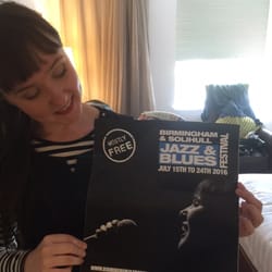 Birmingham Jazz & Blues Festival - Me now with me then! (2 years ago, the first time we played the festival!)