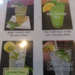 I had the ginger tumeric drink $4 very refreshing.