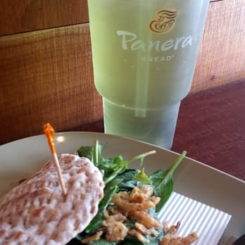Panera Bread - Iced green tea and bbq chicken flatbread - Salad Near Me - East Windsor, New Jersey Panera Bread - Iced green tea and bbq chicken flatbread - Salad Near Me - East Windsor, New Jersey