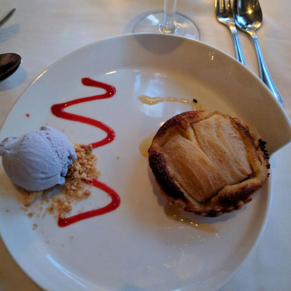 Bleu Provence - Violet ice cream and pear tart my favorite!! - French Near Me - Naples, Florida