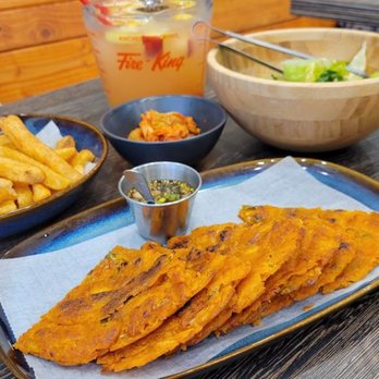 Tada - Amazing authentic Kimchi Pancake, house cut fries, great free taste bon chon. - Korean Near Me - New York, New York Tada - Amazing authentic Kimchi Pancake, house cut fries, great free taste bon chon. - Korean Near Me - New York, New York