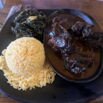 The Island Spot - Oxtail/saffron rice/ spinach - Caribbean Near Me - Carrollton, Texas The Island Spot - Oxtail/saffron rice/ spinach - Caribbean Near Me - Carrollton, Texas