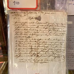 The Antique Forum - Handwritten letter from 1785, French