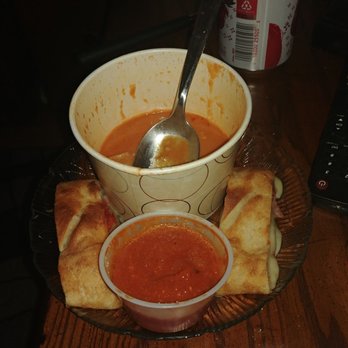 Carlo's Pizzeria & Bar - Just the remains of my bisque and stromboli - Pizza Near Me - Middletown, New York