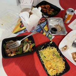 Lychee Garden - Singapore Noodles  Mongolian beef Special Fried Rice Pan fried dumplings  Generals chicken