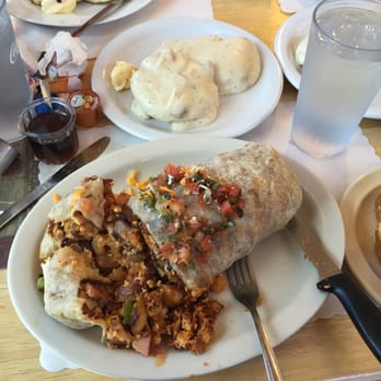 Foothills Cafe - Three meat burrito with chorizo added. Soo good! - Breakfast & Brunch Near Me - Sonora, California