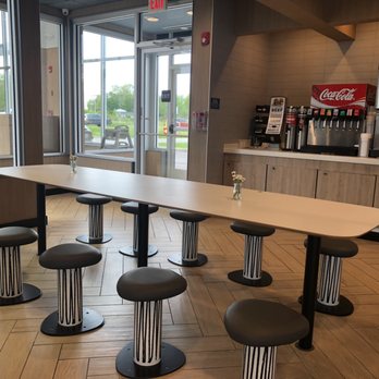 McDonald's - a long table with four stools - Fast Food Near Me - Island Lake, Illinois McDonald's - a long table with four stools - Fast Food Near Me - Island Lake, Illinois