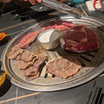 Gaja Korean BBQ - Brisket on the left, ribeye on the right - Korean Near Me - Oceanside, California Gaja Korean BBQ - Brisket on the left, ribeye on the right - Korean Near Me - Oceanside, California