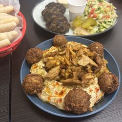 Milk and Honey - Hummus Platter add shwarma