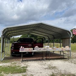 Honey - The front of the stand.