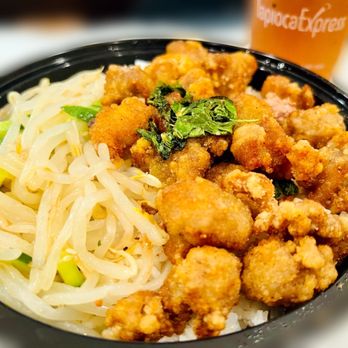 Tapioca Express - Crispy Chicken Bowl w/ Iced Green Tea - Coffee & Tea Near Me - Alhambra, California Tapioca Express - Crispy Chicken Bowl w/ Iced Green Tea - Coffee & Tea Near Me - Alhambra, California