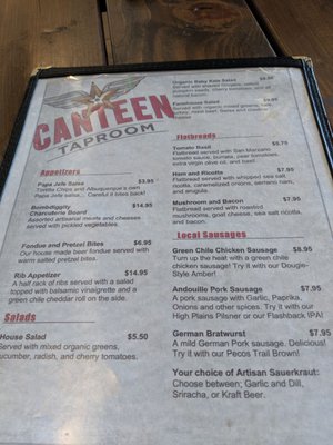 Menu photo 6 Canteen Taproom Albuquerque, NM