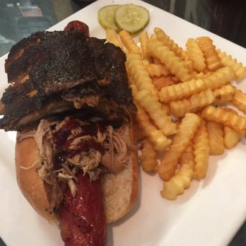 HogsHead Cafe - The Big Boner hot dog... their landmark menu item - Barbeque Near Me - Richmond, Virginia HogsHead Cafe - The Big Boner hot dog... their landmark menu item - Barbeque Near Me - Richmond, Virginia