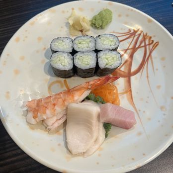 Sakari Sushi - Cucumber roll Shrimp sashimi Escolar(White Tuna) sashimi Yellowtail sashimi - Sushi Bars Near Me - Suffolk, Virginia Sakari Sushi - Cucumber roll Shrimp sashimi Escolar(White Tuna) sashimi Yellowtail sashimi - Sushi Bars Near Me - Suffolk, Virginia