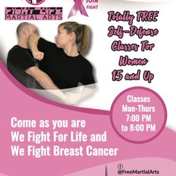 Totally Free Self Defense Classes For Women and Children!!!
