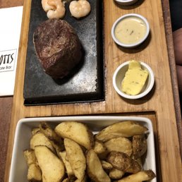 Surf n turf. Nice presentation and thick cut fries! Surf n turf. Nice presentation and thick cut fries!