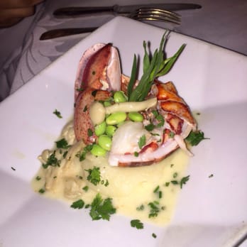 Gary Danko - Roast Maine Lobster w/Potato Purée, White Beech Mushrooms, Edamame And Tarragon - New American Near Me - San Francisco, California Gary Danko - Roast Maine Lobster w/Potato Purée, White Beech Mushrooms, Edamame And Tarragon - New American Near Me - San Francisco, California